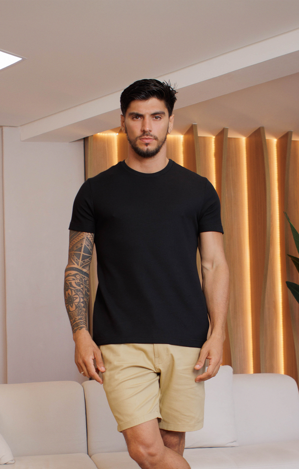 T-Shirt Tricot Preta