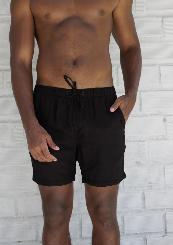 Short Veludo Cotelê Preto