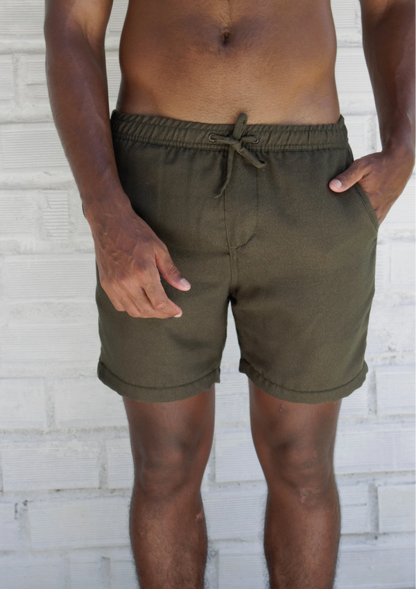 Short Veludo Cotelê Verde Militar